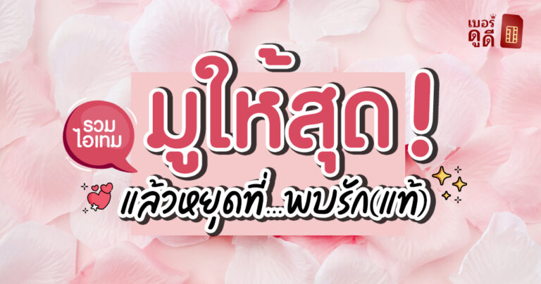 บทความ เบอร์ดูดี มูให้สุด แล้วหยุดที่พบรัก (แท้)